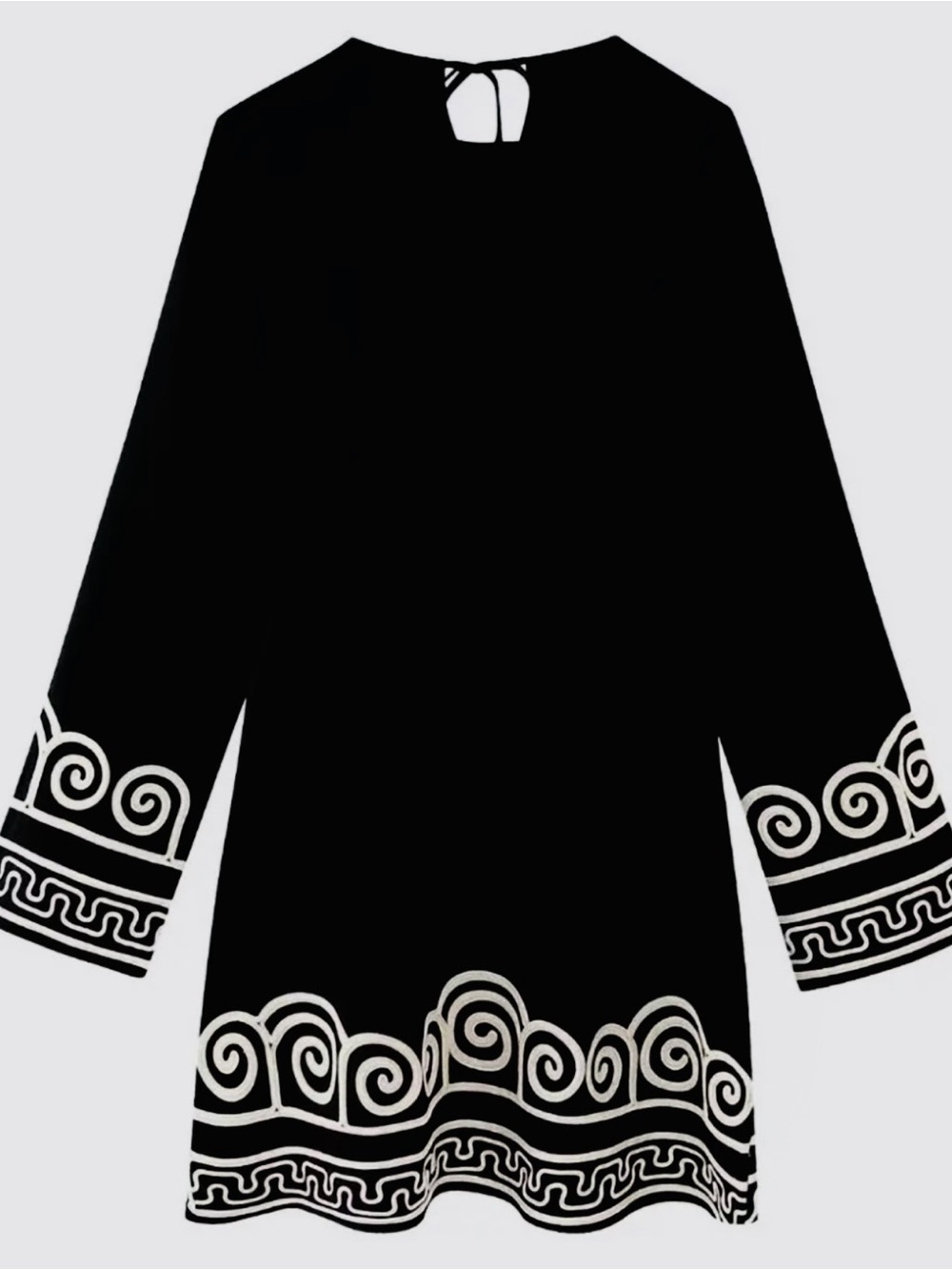 NWOT Black and White Geometric Tunic L